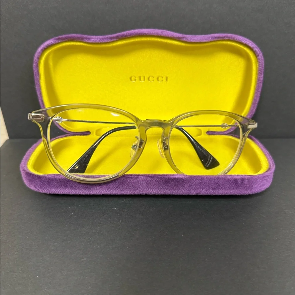 Gucci Bee Clear Crystal Eyeglass Frames